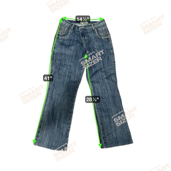 Suzelle Women's Flare & Wide Leg Jeans - Blue - Picture 7 of 7